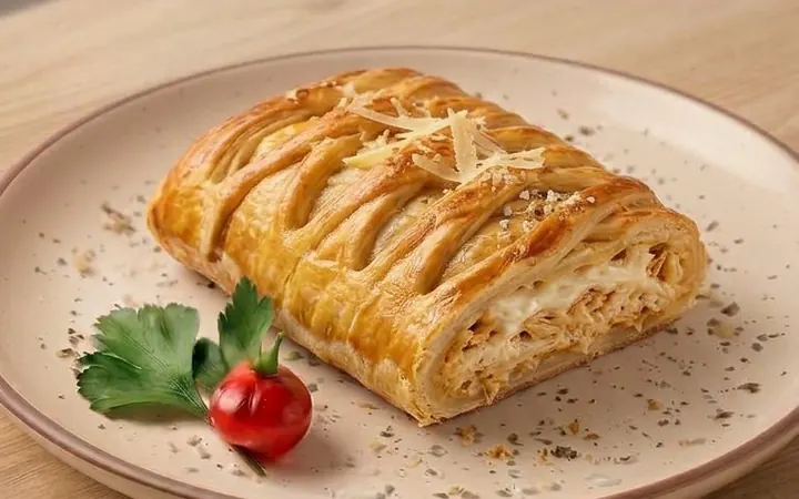 Fricassê de frango com batata palha